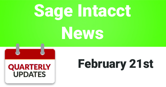 Sage Intacct Quarterly Release